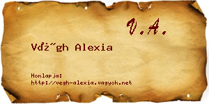 Végh Alexia névjegykártya